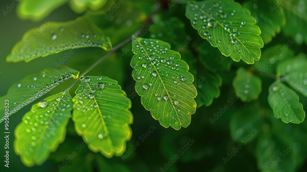 tiny water droplets on mimosa pudica leaves tiny water droplets on mimosa pudica leaves