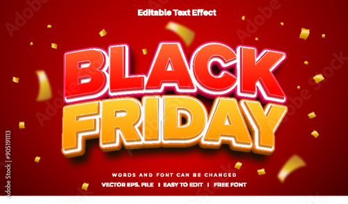 Editable text effect - Black Friday theme.