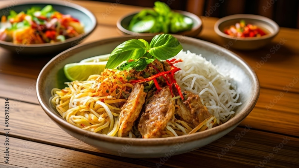 Delicious Asian cuisine ready to be savored Delicious Asian cuisine ready to be savored