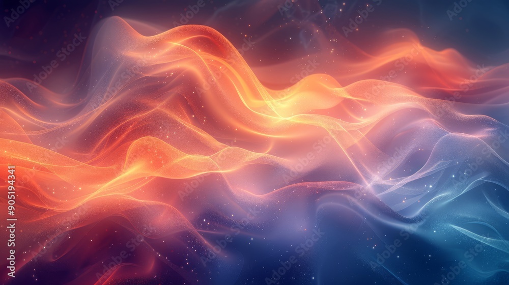 A vibrant blend of flowing colors is creating dynamic abstract waves of light that dance through space beautifully A vibrant blend of flowing colors is creating dynamic abstract waves of light that dance through space beautifully