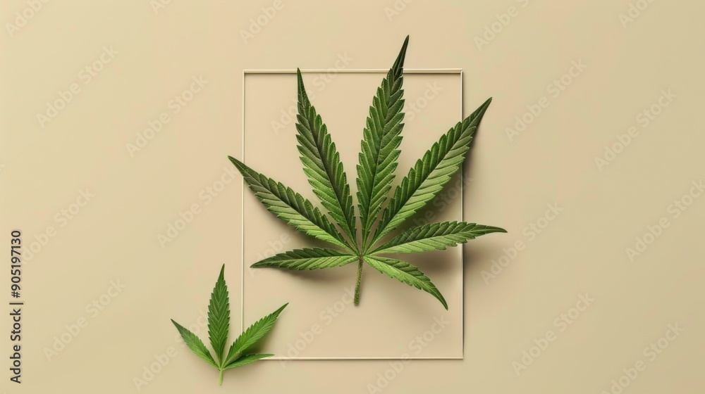 Cannabis Leaf Minimalist Design Cannabis Leaf Minimalist Design
