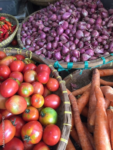 vegetables on stall