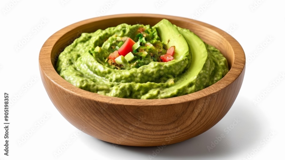 Fresh and vibrant guacamole ready to dip Fresh and vibrant guacamole ready to dip