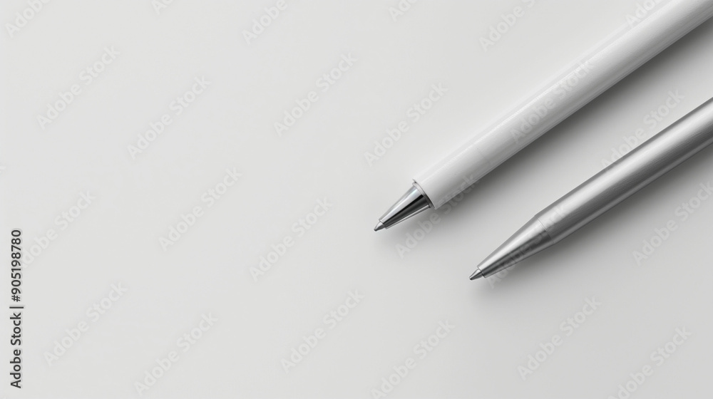 Single Pen Positioned Diagonally With Cap Off on Light Background Surface Single Pen Positioned Diagonally With Cap Off on Light Background Surface