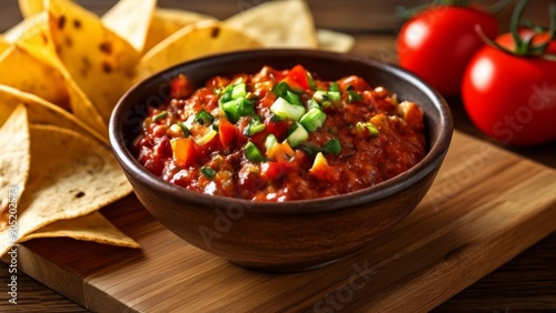  Fresh salsa and chips ready to enjoy