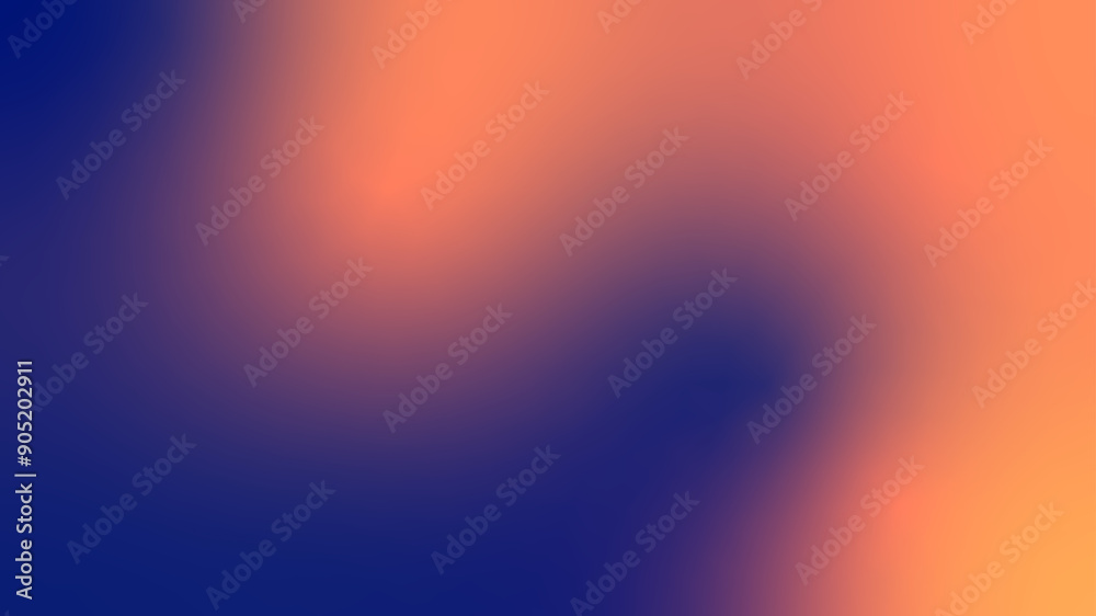 ネイビーとオレンジのグラデーションの背景イラスト