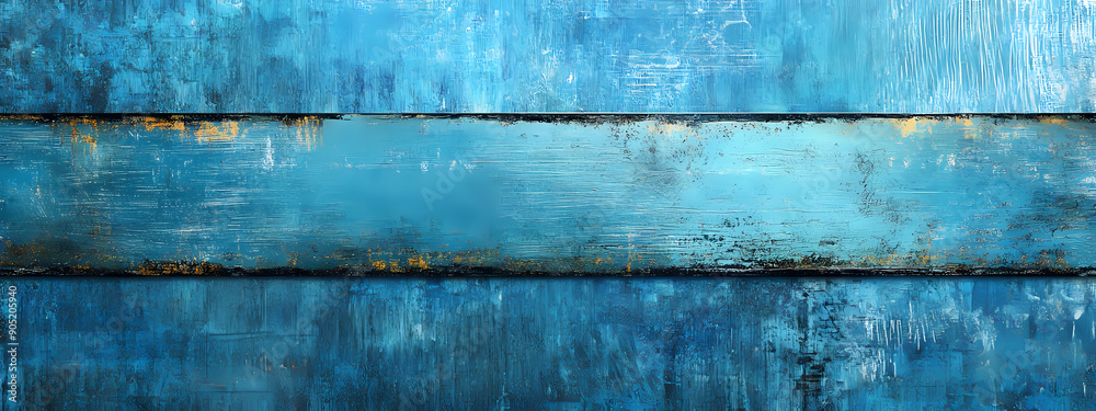 Obraz premium Striking Blue and Metallic Abstract