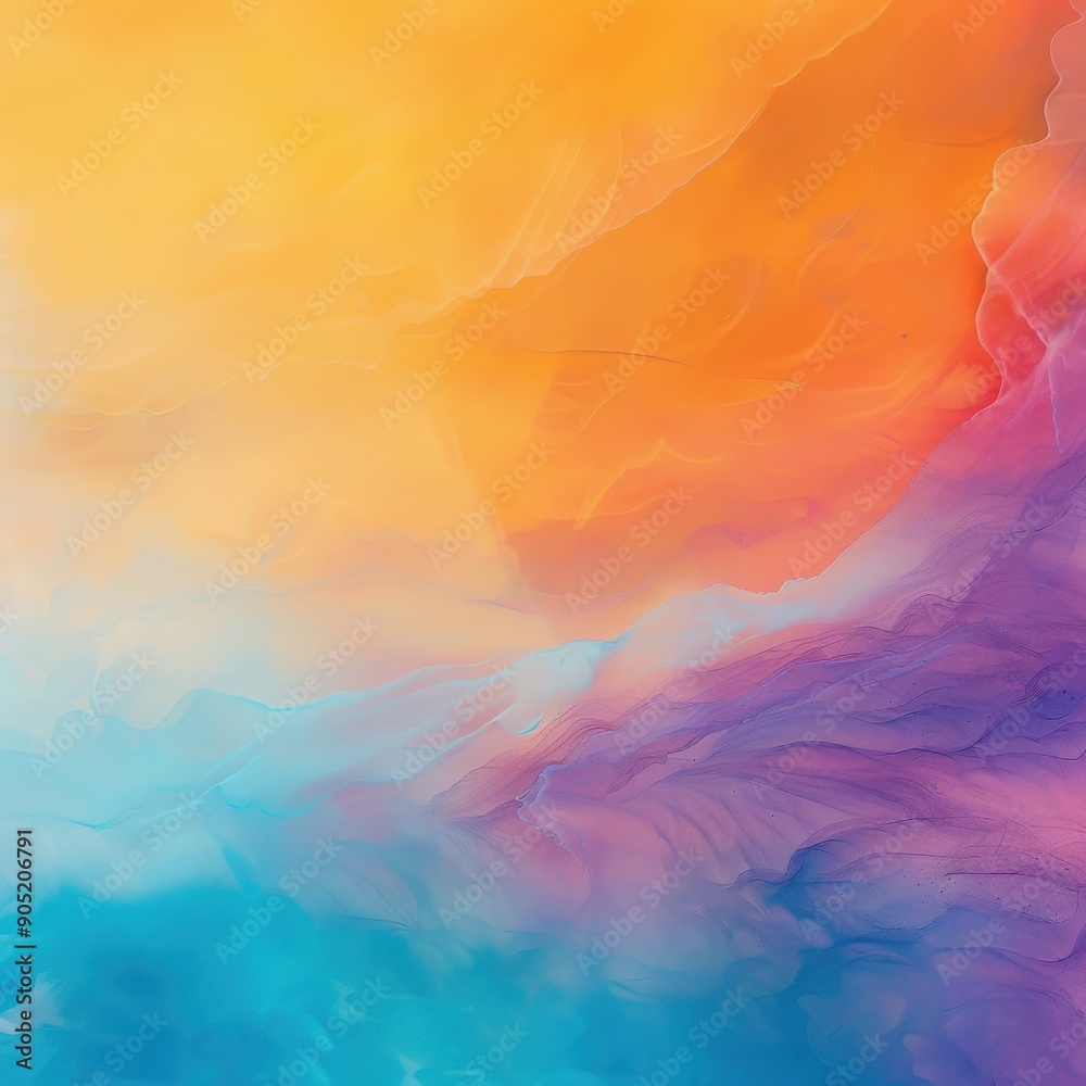 A vibrant abstract art piece blending shades of orange, blue, and purple, evoking a sense of calm and creativity. A vibrant abstract art piece blending shades of orange, blue, and purple, evoking a sense of calm and creativity.