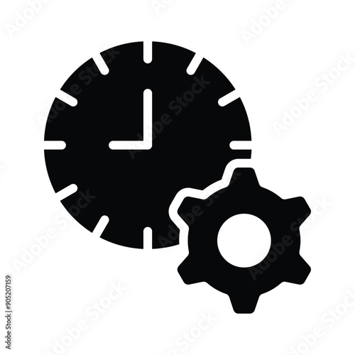 Use the time management flat icon for effective scheduling and productivity