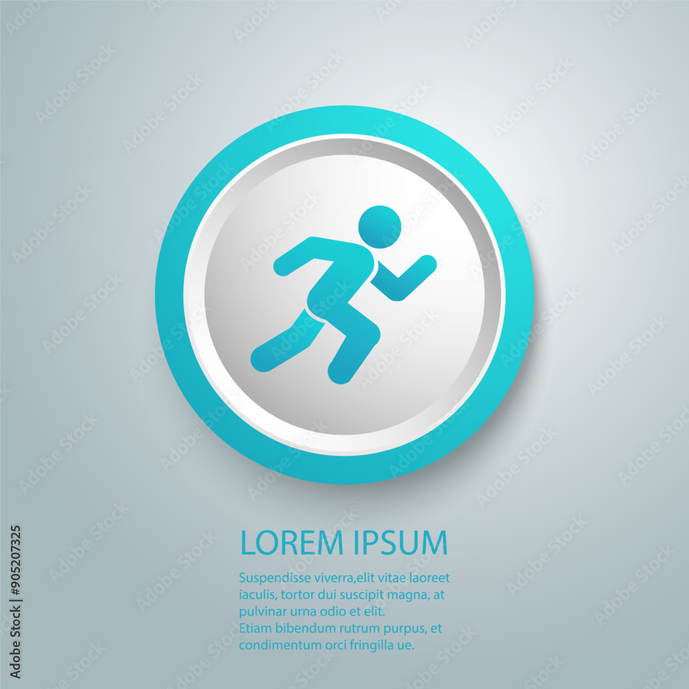 Running man, athletics, marathon, summer sport, run icon isolated on white background. Vector Running man, athletics, marathon, summer sport, run icon isolated on white background. Vector