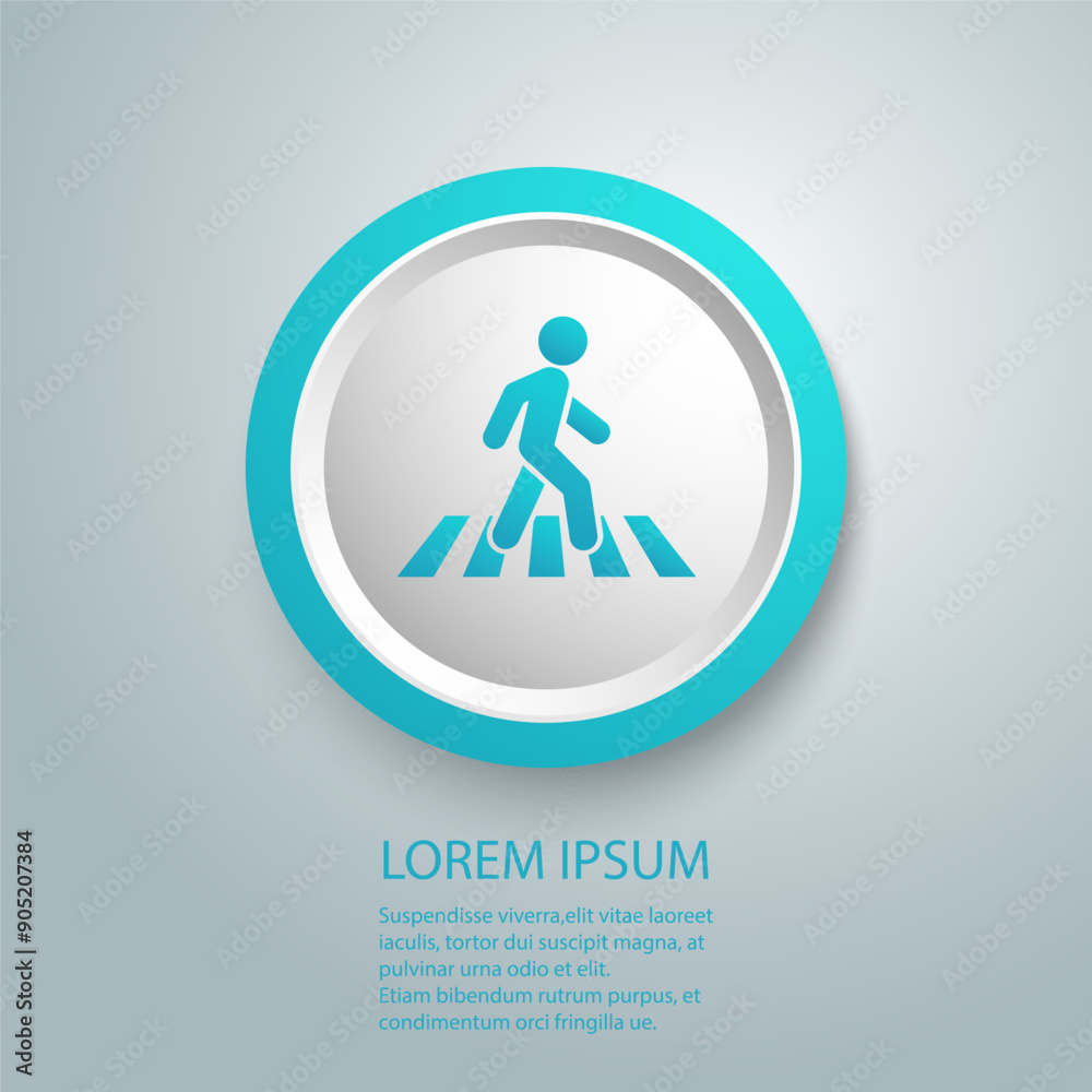 Crosswalk icon symbol logo template. Vector Crosswalk icon symbol logo template. Vector