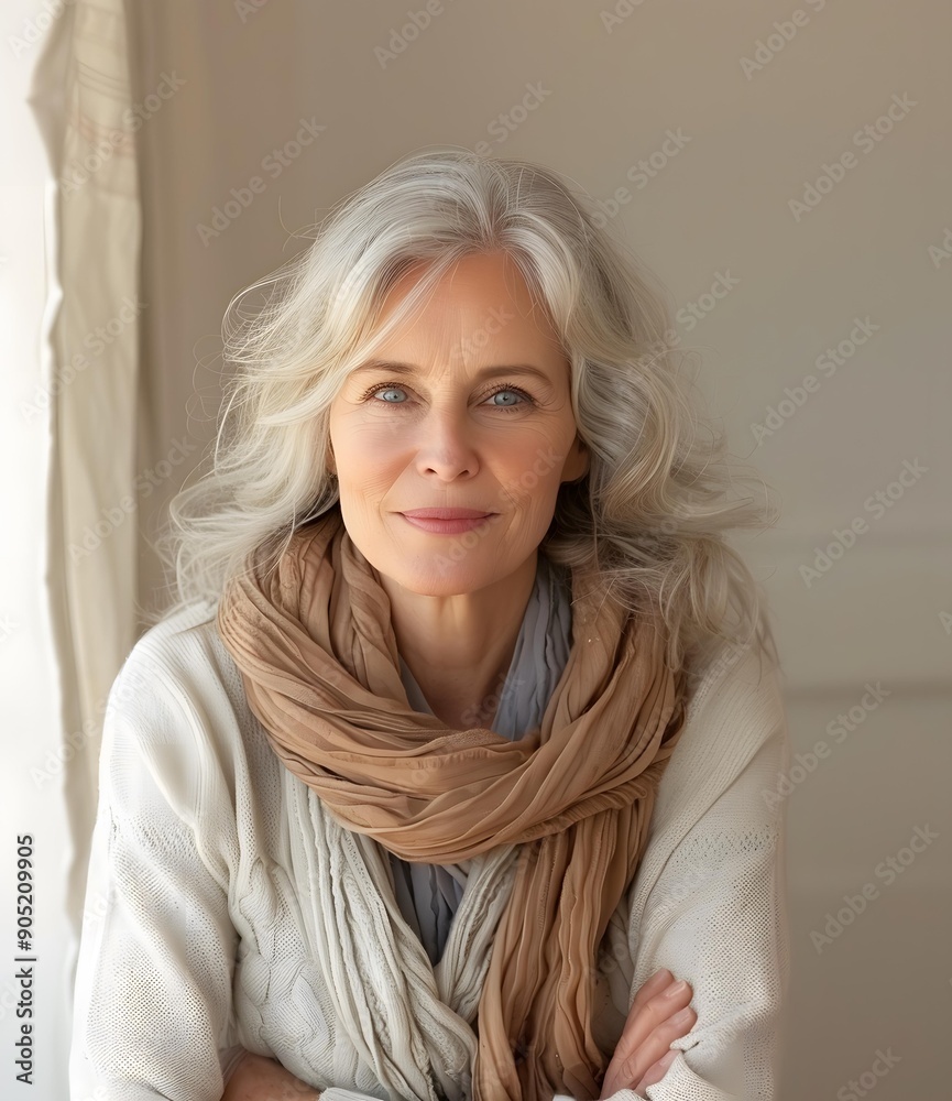 Fototapeta premium portrait of a beautiful older woman
