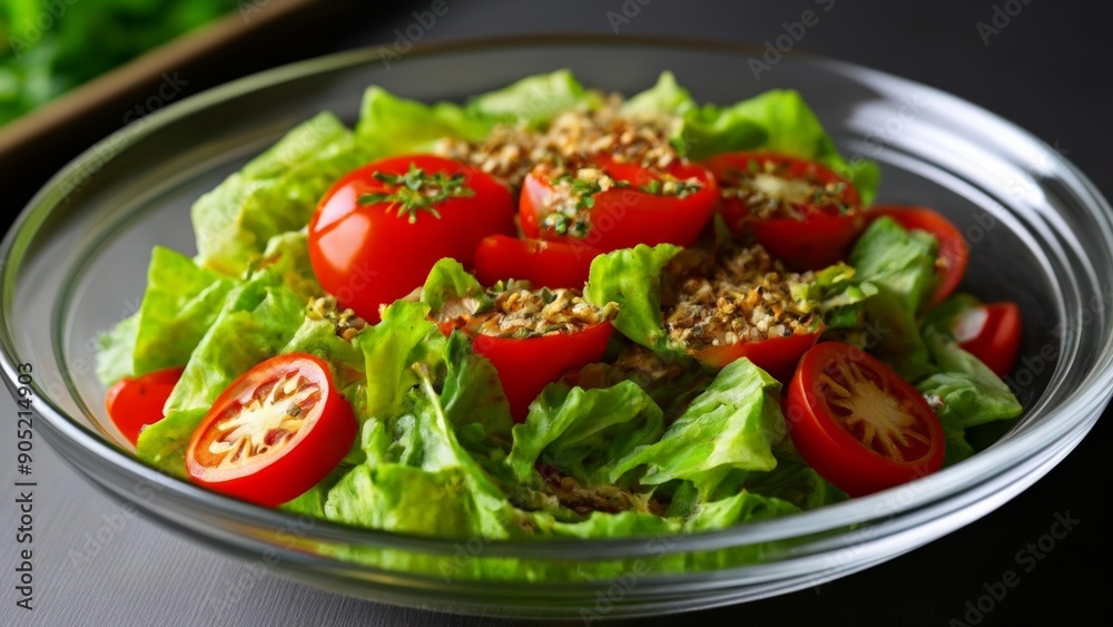 Fresh and vibrant salad ready to be enjoyed Fresh and vibrant salad ready to be enjoyed