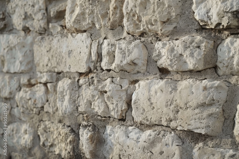 A detailed view of a weathered stone wall, showcasing its rough, uneven texture. The image highlights the natural imperfections and aging process of the stone. A detailed view of a weathered stone wall, showcasing its rough, uneven texture. The image highlights the natural imperfections and aging process of the stone.