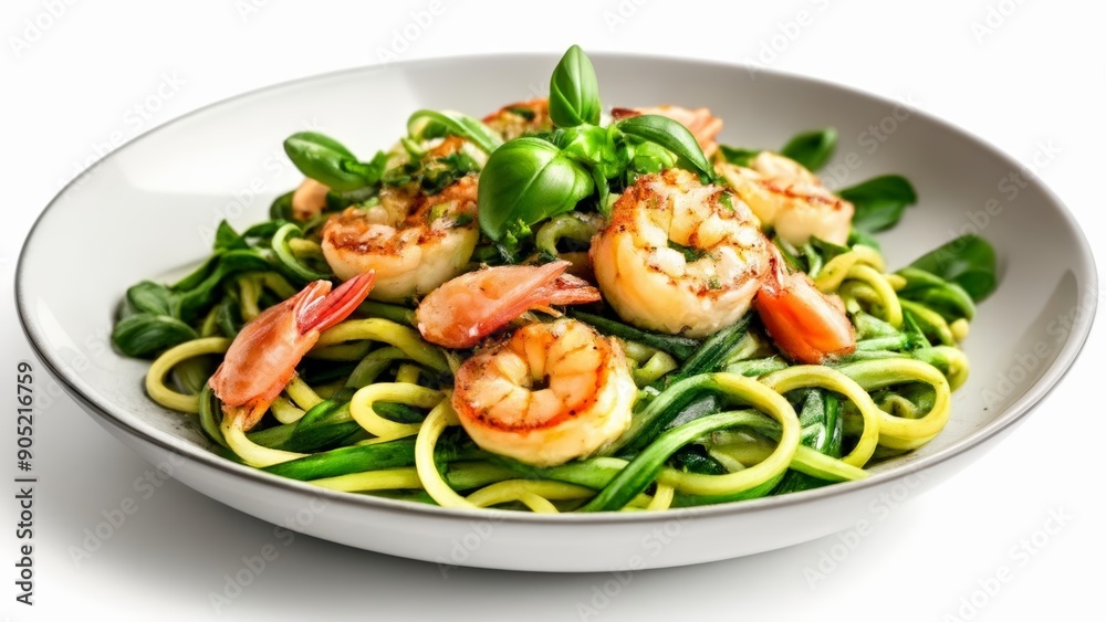Delicious shrimp and zucchini pasta dish Delicious shrimp and zucchini pasta dish