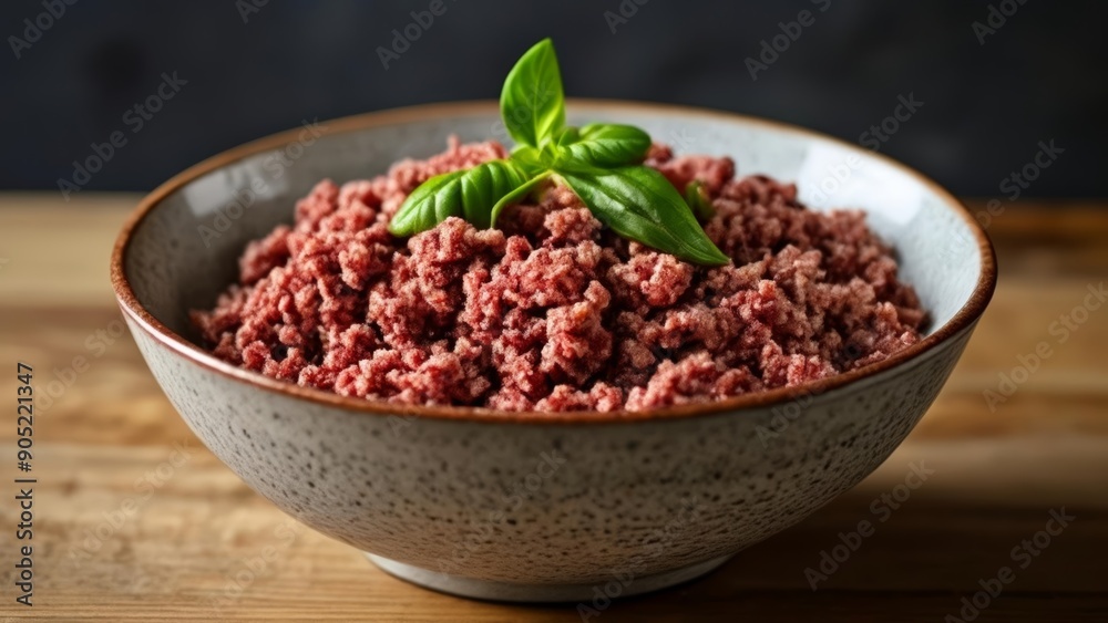 Deliciously seasoned ground meat ready to be savored Deliciously seasoned ground meat ready to be savored