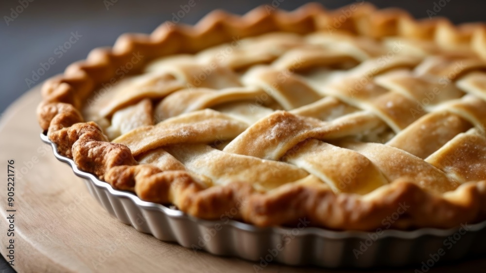 Deliciously baked golden pie crust Deliciously baked golden pie crust