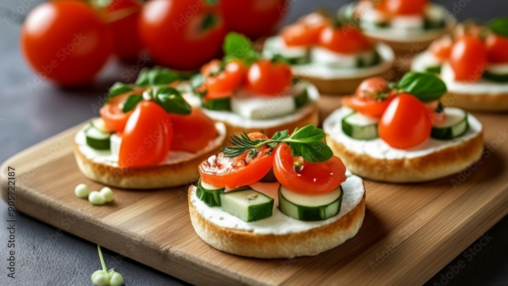 Deliciously fresh appetizers ready to serve Deliciously fresh appetizers ready to serve