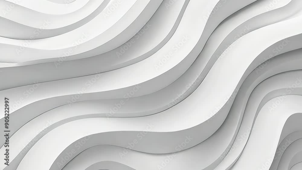 Flowing white waves in a seamless organic movement Flowing white waves in a seamless organic movement