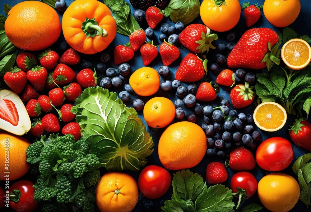 vibrant close colorful fresh ingredients showcasing beautiful array herbs lively culinary display, fruits, vegetables, food, nature, organic, healthy, ripe vibrant close colorful fresh ingredients showcasing beautiful array herbs lively culinary display, fruits, vegetables, food, nature, organic, healthy, ripe