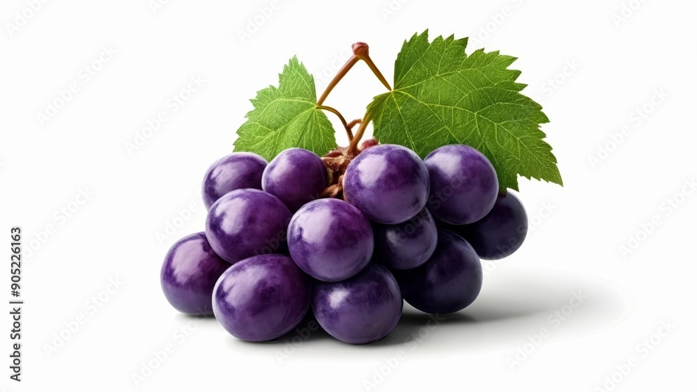 Fototapeta premium Luscious purple grapes fresh and ripe