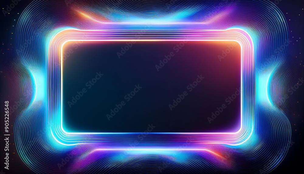 a futuristic frame with holographic borders a futuristic frame with holographic borders