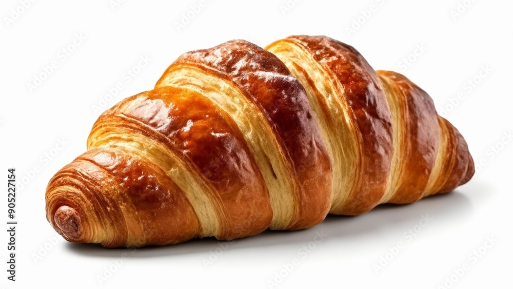 Deliciously flaky croissant ready to be savored Deliciously flaky croissant ready to be savored