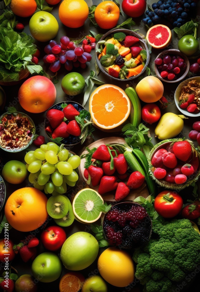 breathtaking aerial perspective abundant food display featuring variety fresh colorful artfully arranged dishes, view, arrangement, fruits, vegetables breathtaking aerial perspective abundant food display featuring variety fresh colorful artfully arranged dishes, view, arrangement, fruits, vegetables