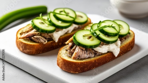  Deliciously fresh cucumber sandwiches ready to be savored