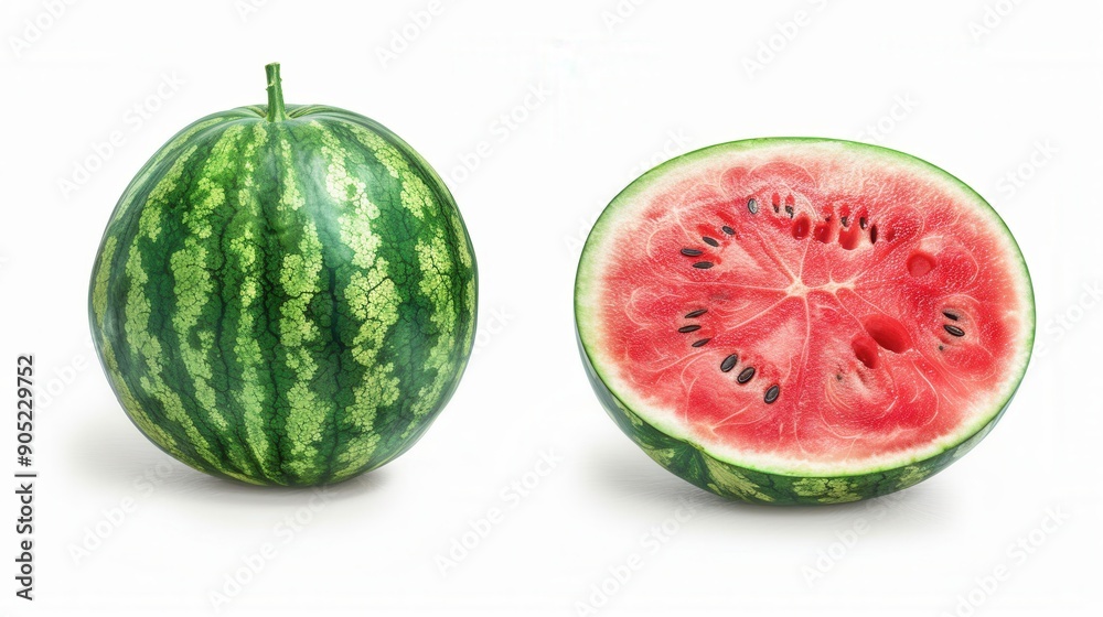 Fresh sweet ripe watermelon closeup view Fresh sweet ripe watermelon closeup view