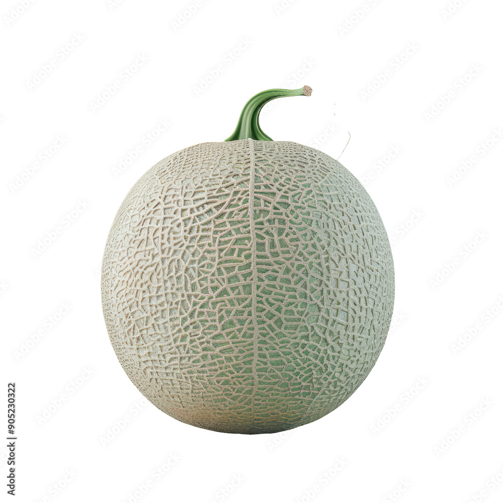 Lonely cantaloupe melon on transparent background Lonely cantaloupe melon on transparent background
