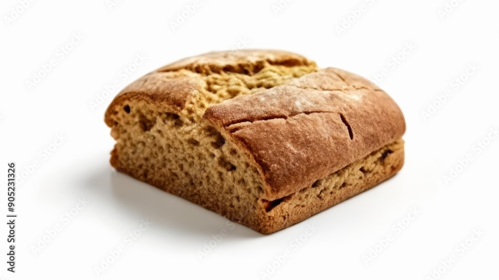 Deliciously crusty loaf of bread ready to be savored Deliciously crusty loaf of bread ready to be savored