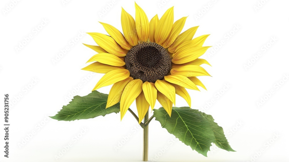 Fototapeta premium Sunflower with clipping path