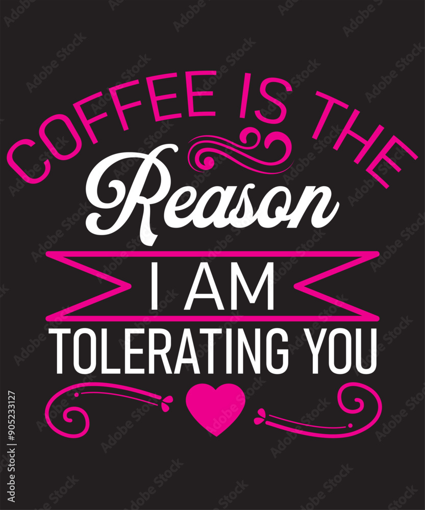 Fototapeta premium coffee t-shirt design