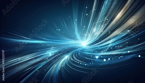 abstract blue background , blue line moving to the white point motion wallpaper