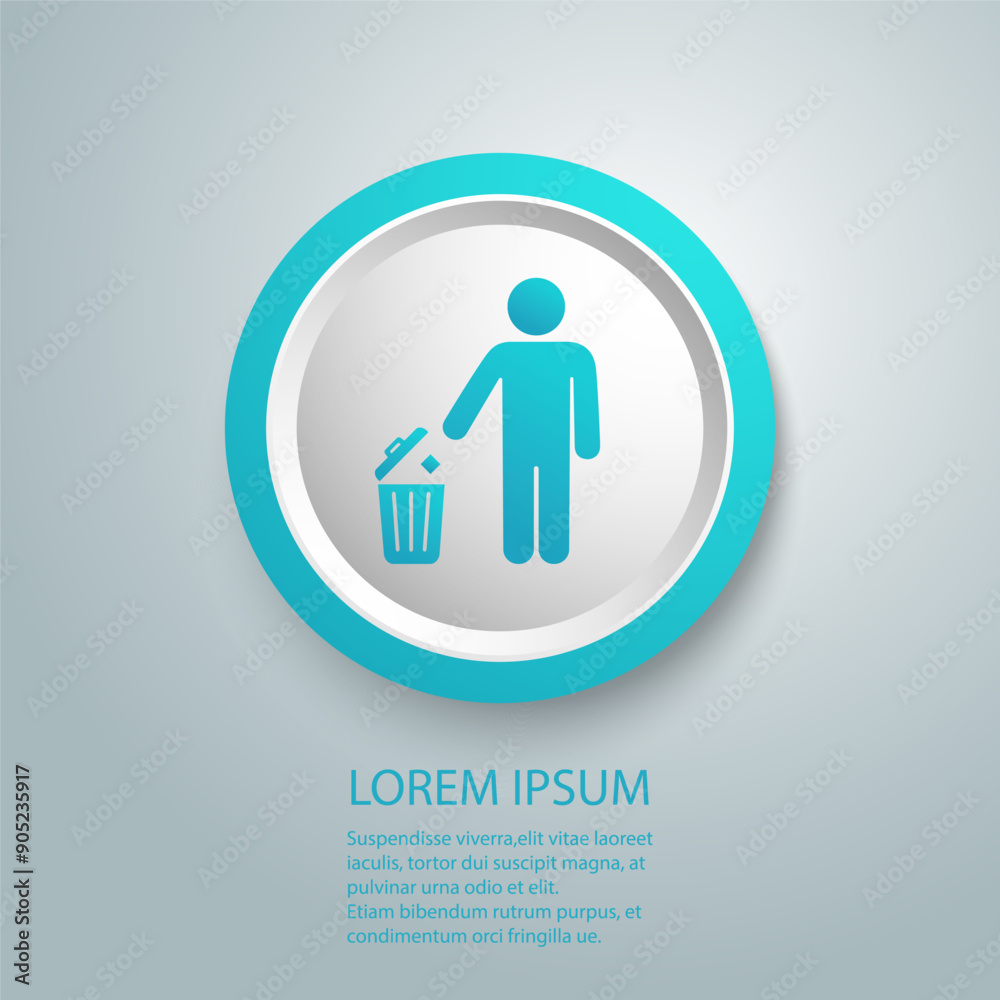 Trash icon isolated on a white background. Vector illustration Trash icon isolated on a white background. Vector illustration