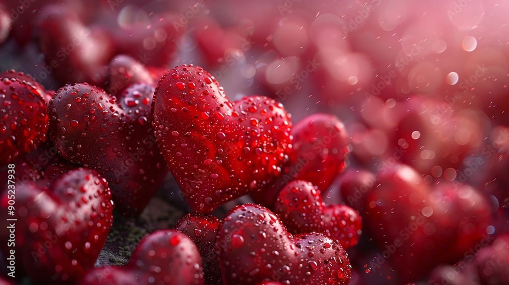 little hearts background. generative AI