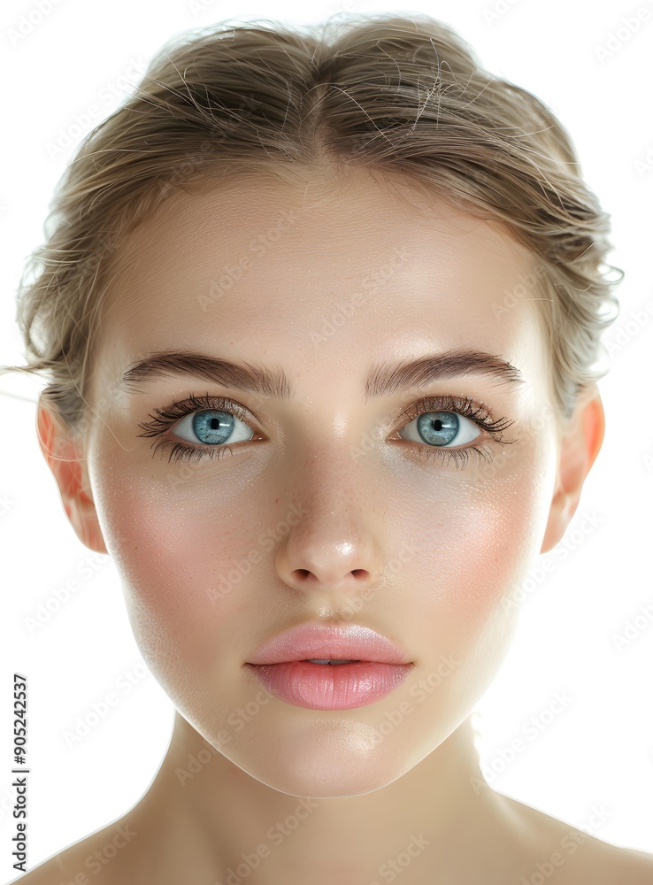 Closeup Portrait Of Beautiful Young Woman With Blue Eyes And Healthy Skin Closeup Portrait Of Beautiful Young Woman With Blue Eyes And Healthy Skin