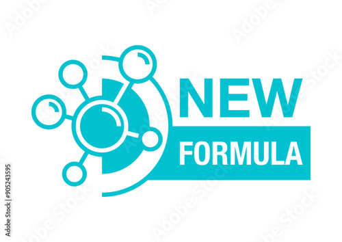 New Formula - decorative badge for labeling of cosmetics or nutrients