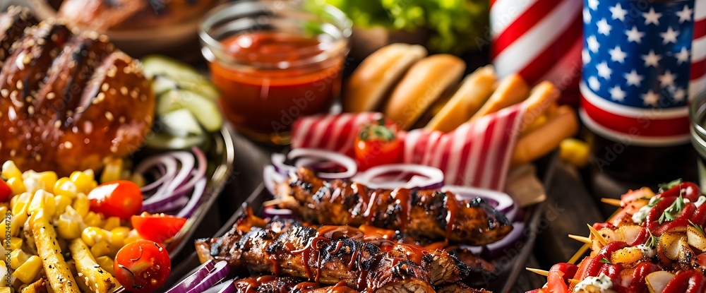 Barbecue Feast: Grilled Meats and Corn Sides Barbecue Feast: Grilled Meats and Corn Sides