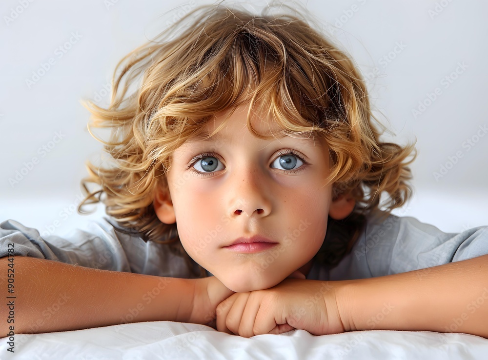 Portrait of Young Boy with Blue Eyes Portrait of Young Boy with Blue Eyes