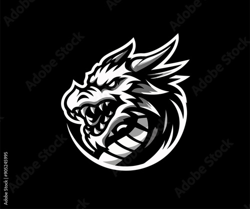 head of a dragon tattoo | dragon vector | dragon artwork | dragon roar | dragon minimal style 