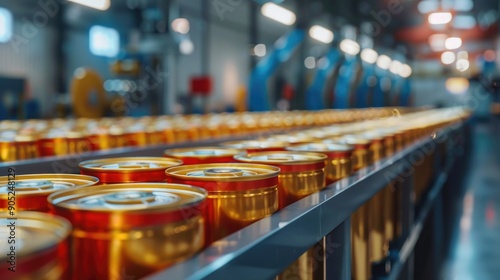 Wallpaper Mural Aluminum Cans transfer on Conveyor Belt System, Modern machine for Aluminum line production, Business and Industrial concept Torontodigital.ca