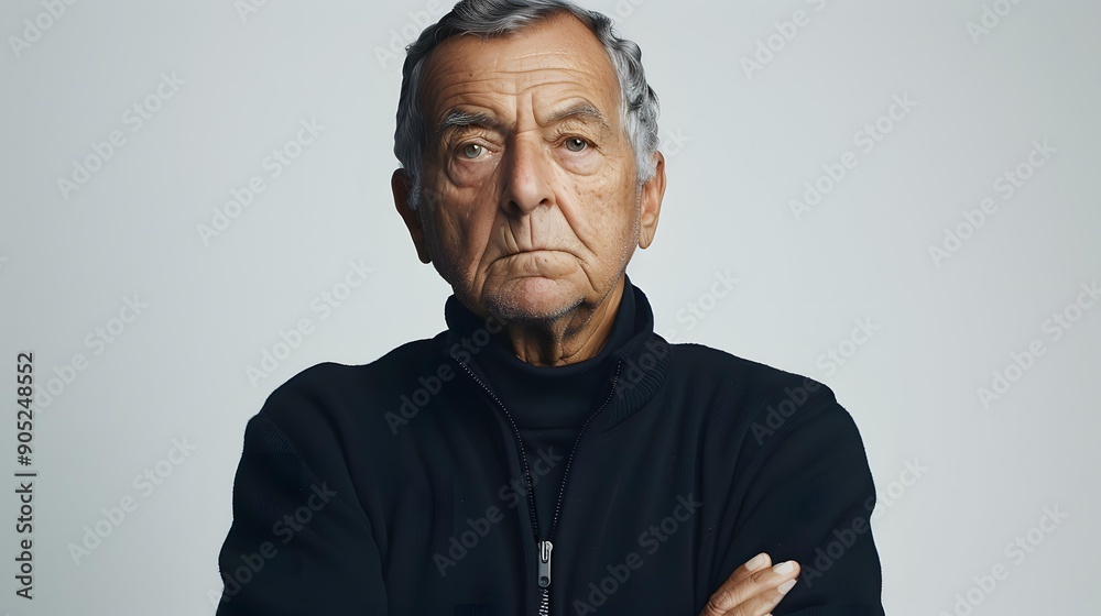 Portrait of an old man with crossed arms Portrait of an old man with crossed arms