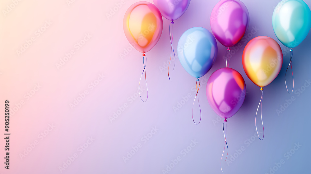Dreamy pastel Bright balloons gradient background joyful atmosphere perfect for celebrations and birthday. Dreamy pastel Bright balloons gradient background joyful atmosphere perfect for celebrations and birthday.