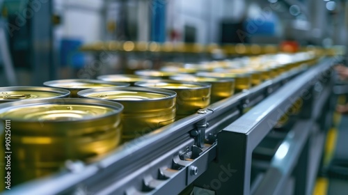 Wallpaper Mural Aluminum Cans transfer on Conveyor Belt System, Modern machine for Aluminum line production, Business and Industrial concept Torontodigital.ca