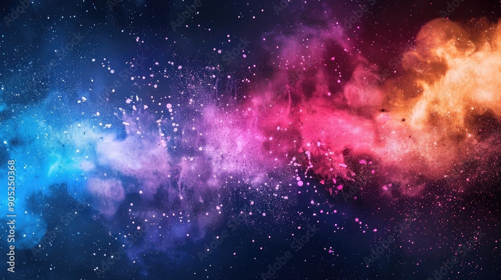 Powder splatter on abstract background Powder splatter on abstract background
