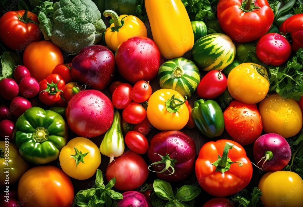 vibrant close fresh colorful vegetables showcasing rich textures natural beauty bountiful display, bell, pepper, carrot, tomato, cucumber, zucchini vibrant close fresh colorful vegetables showcasing rich textures natural beauty bountiful display, bell, pepper, carrot, tomato, cucumber, zucchini