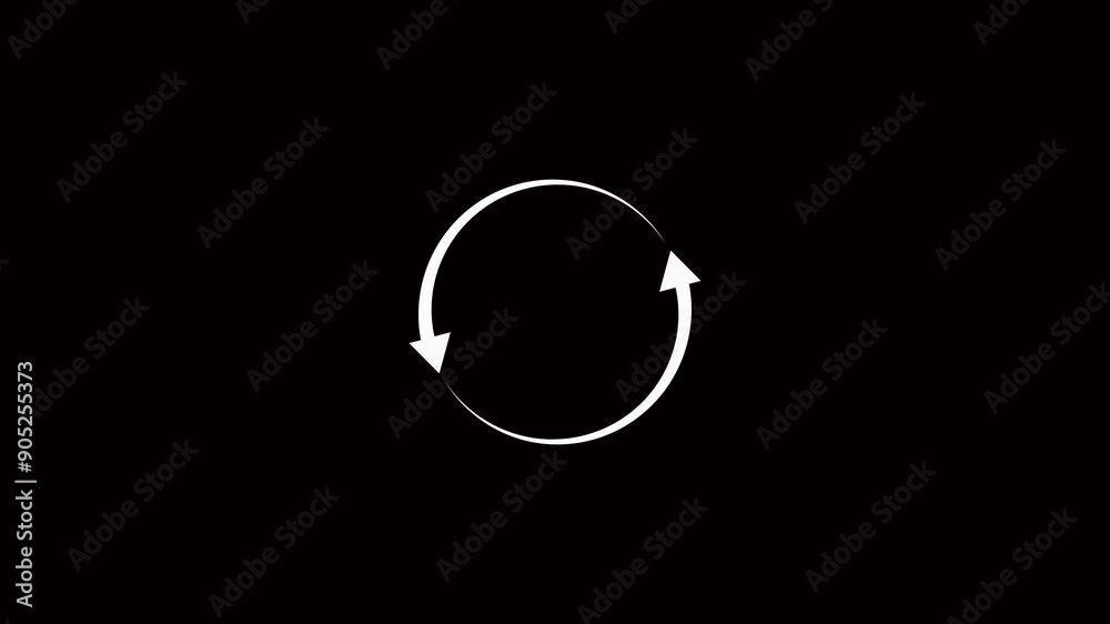 Refresh Sign on a Black Background. Web Concept. Animation Loading Icons. 4k video. Refresh Sign on a Black Background. Web Concept. Animation Loading Icons. 4k video.