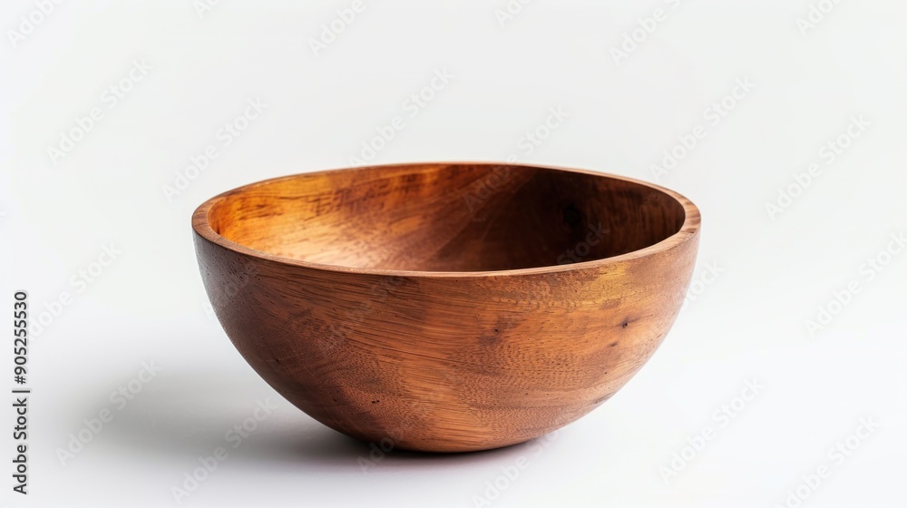 Wooden Bowl on White Background Wooden Bowl on White Background